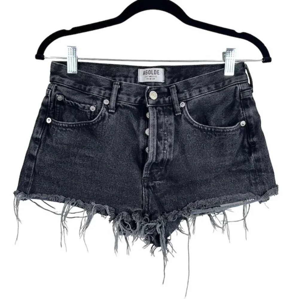 AGOLDE Parker Vintage Cut Off Short in Tidal - Picture 2 of 10